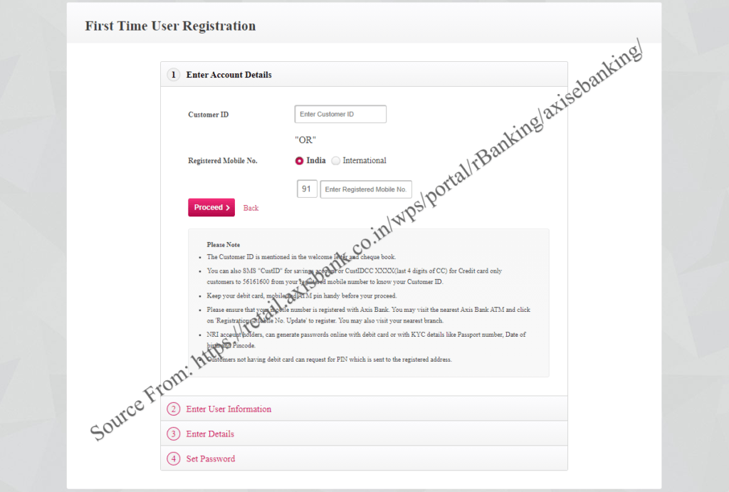 Axis Bank Online Inter Net Banking New Registration Retail Axisbank Co In