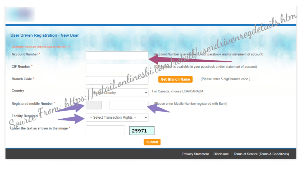 SBI Internet Banking Registration