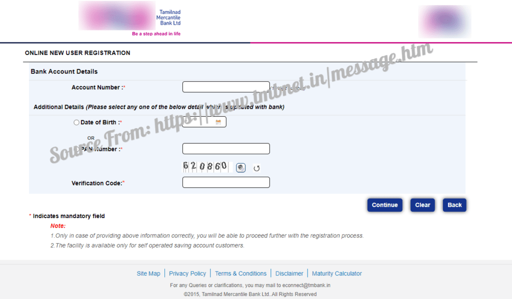TMB Internet Banking Online Registration