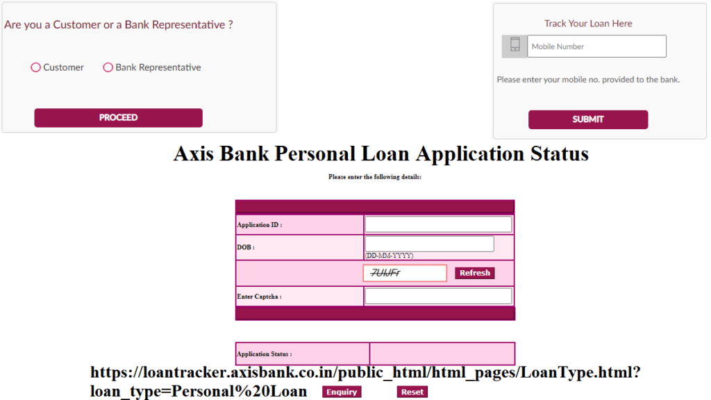 Axis Bank Personal Loan Status